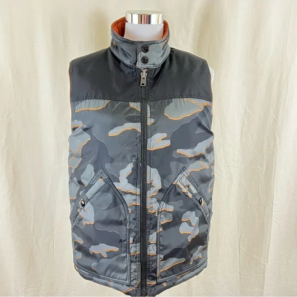 Coach Mens Reversible Puffer Duck Down Vest Sz XS Used Once! Retail $355